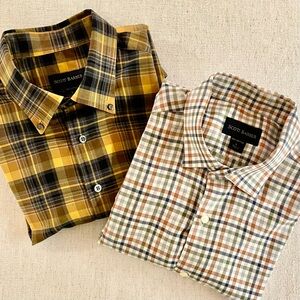 Scott Barber Mens L Button Down Shirts Work Business Casual Bundle of 2